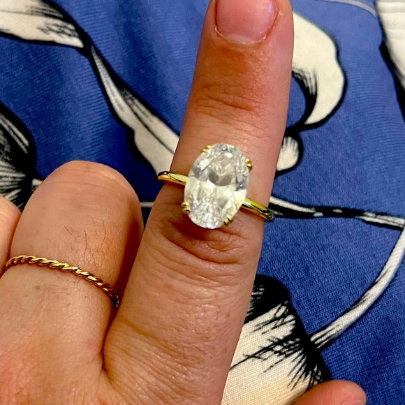 3 Carat CZ Engagement Ring - Picture 1 of 7